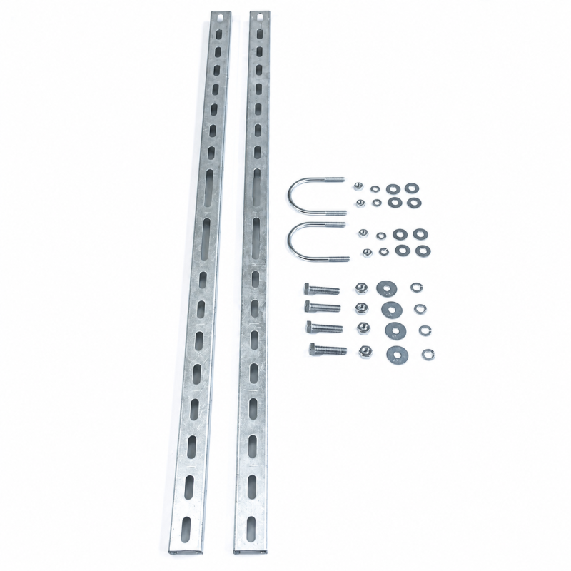 Traverses et brides pour fixation panneau solaire M0551 sur mât | Ecosolaire