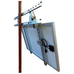 Traverses et brides pour fixation panneau solaire M0551 sur mât | Ecosolaire