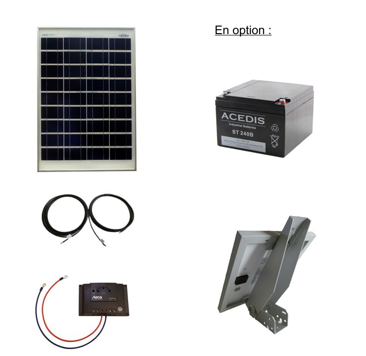 Pack panneau solaire 20w batterie rechargeable convertisseur